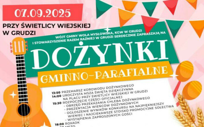 Mezo, RoxaOK i MiG zagrają w Grudzi. Dożynki Gminno-Parafialne 2025