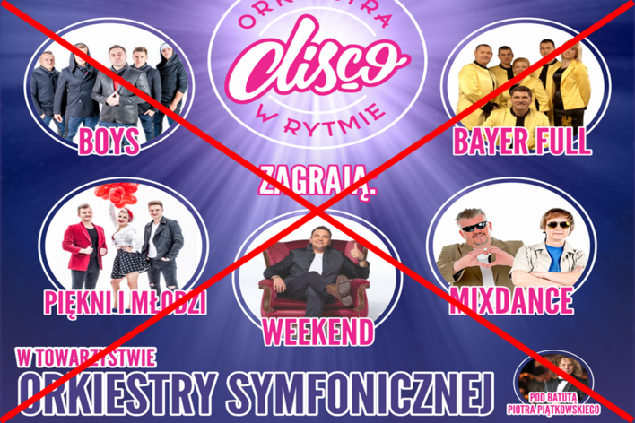 Orkiestra w rytmie disco całkowicie odwołana! Organizator wydał oświadczenie!