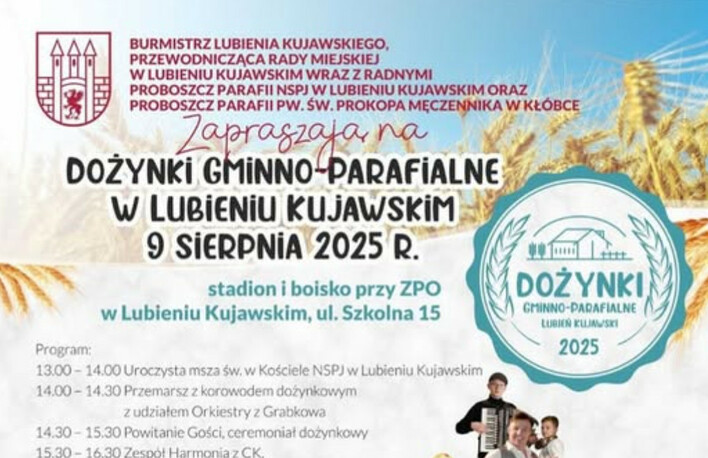 Piękni i Młodzi Dawid Narożny oraz Mejk zagrają na dożynkach w Lubieniu Kujawskim