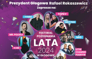 Pożegnanie lata 2024 w Głogowie: trzy dni pełne muzyki – rap i disco polo na Placu Festynowym | KONCERT

