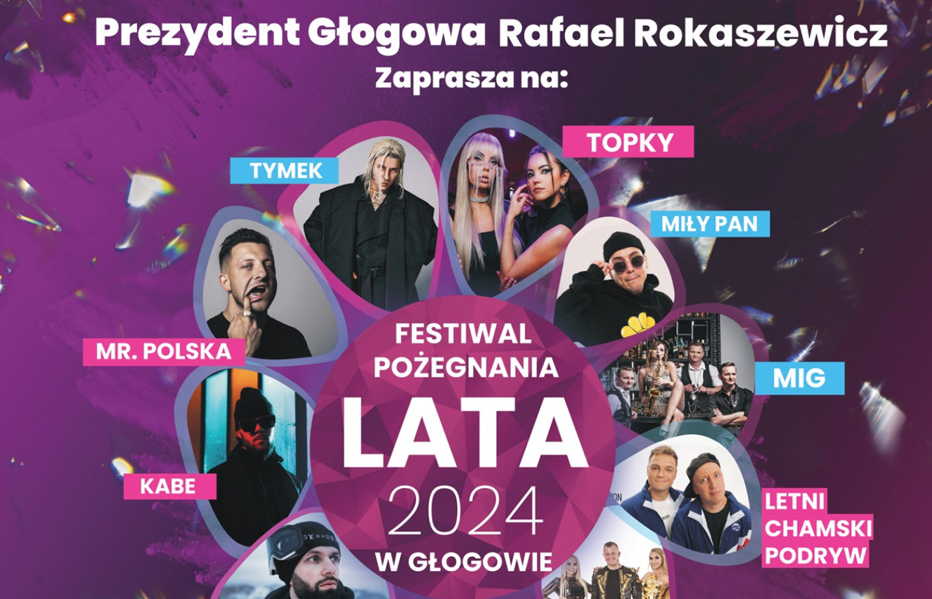 Pożegnanie lata 2024 w Głogowie: trzy dni pełne muzyki – rap i disco polo na Placu Festynowym | KONCERT

