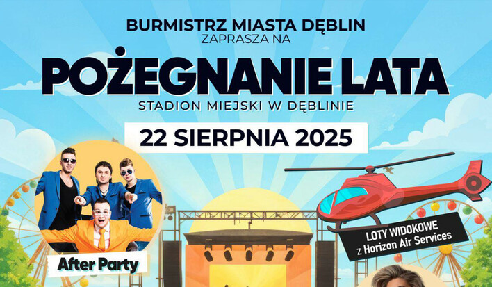 Pożegnanie lata w Dęblinie 2025 z koncertami Czarnej Damy, CamaSutry i After Party