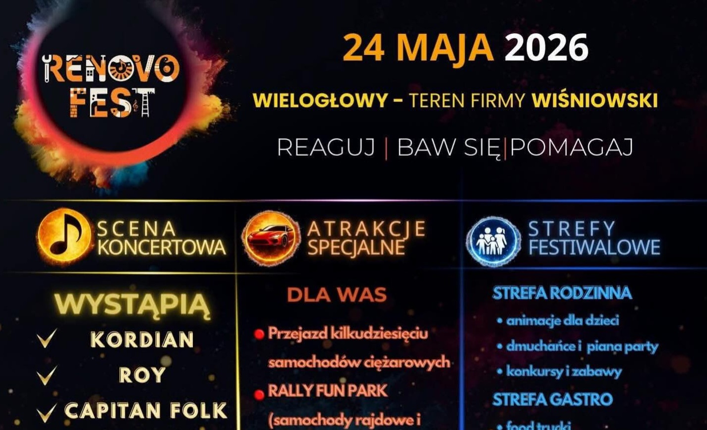 Renovo Fest 2026 w Wielogłowach z udziałem Kordiana i Roya, Capitan Folk!