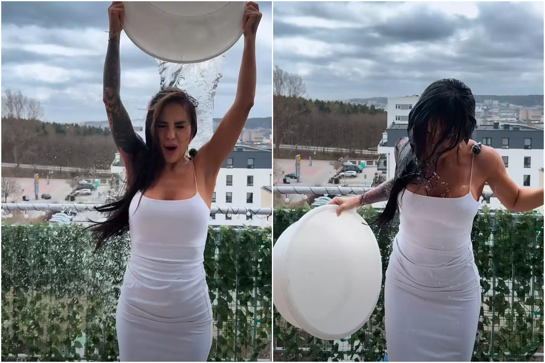 Roznegliżowana Klaudia Zielińska oblała się wodą na balkonie! A to wszystko z jednego powodu | VIDEO