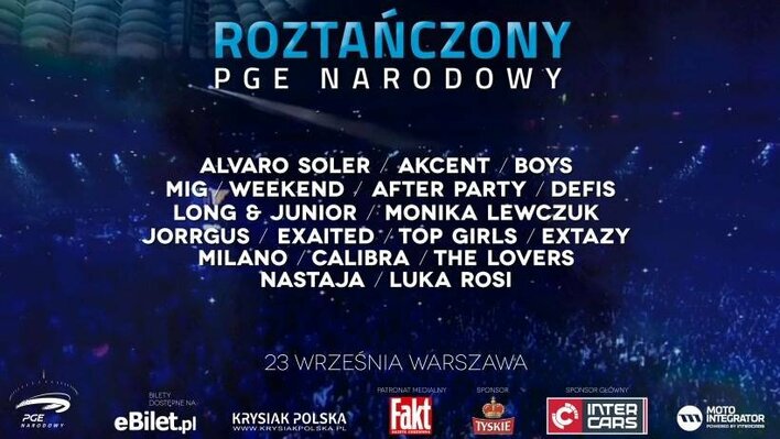Roztańczony PGE Narodowy 2017 już jutro! Transmisja w TV, bilety, lista artystów!