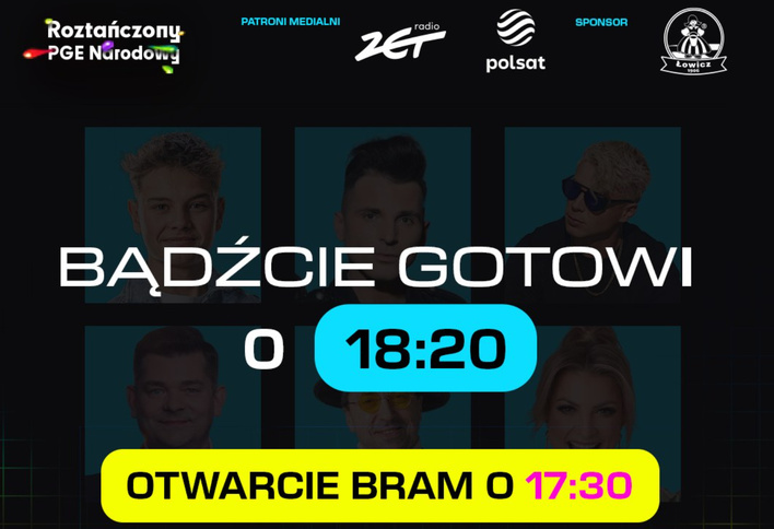 Roztańczony PGE Narodowy 2025. Harmonogram, otwarcie bram, początek, zakończenie występów
