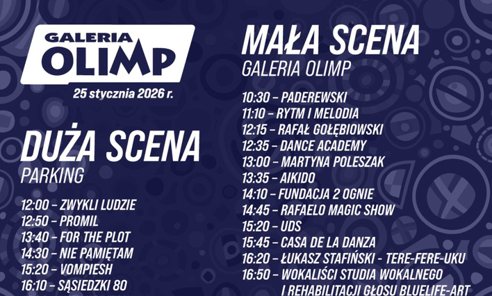 Skolim i Woners z Tomkiem Lubertem zagrają na 34. Finale WOŚP w Galerii Olimp w Lublinie