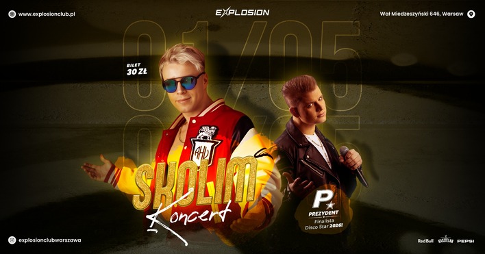 Skolim i zespół Prezydent zagrają w Explosion. Wielka impreza 1 maja