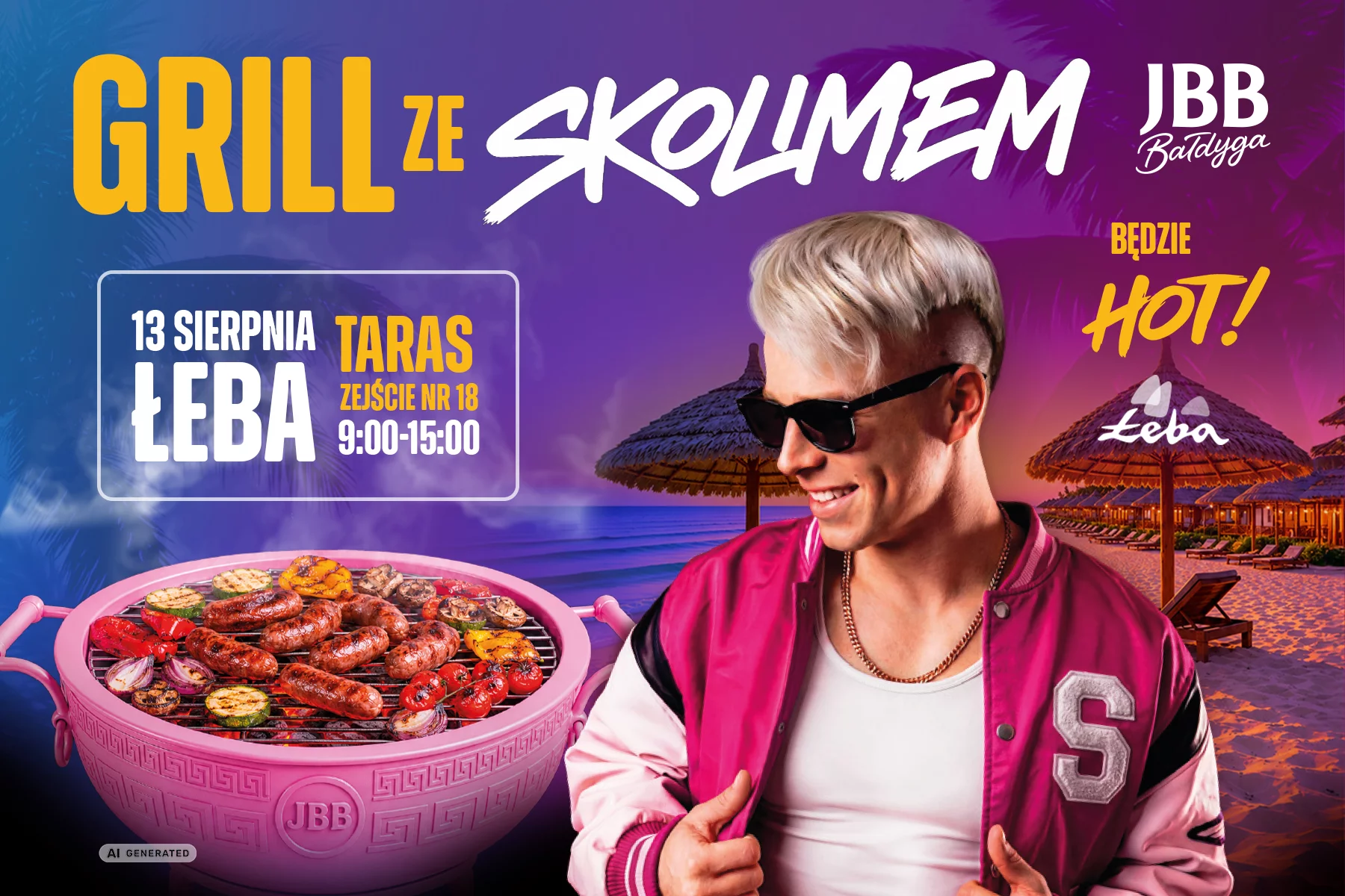 Grill ze Skolimem i JBB Bałdyga w Łebie