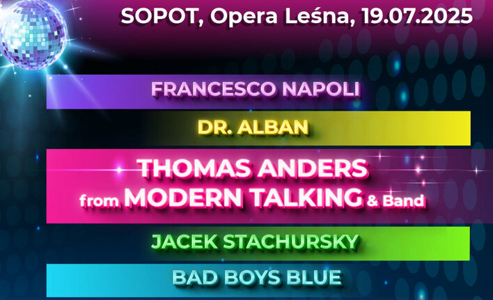 Sopot w rytmie disco! Thomas Anders, Stachursky i Dr. Alban na jednej scenie już 19 lipca!