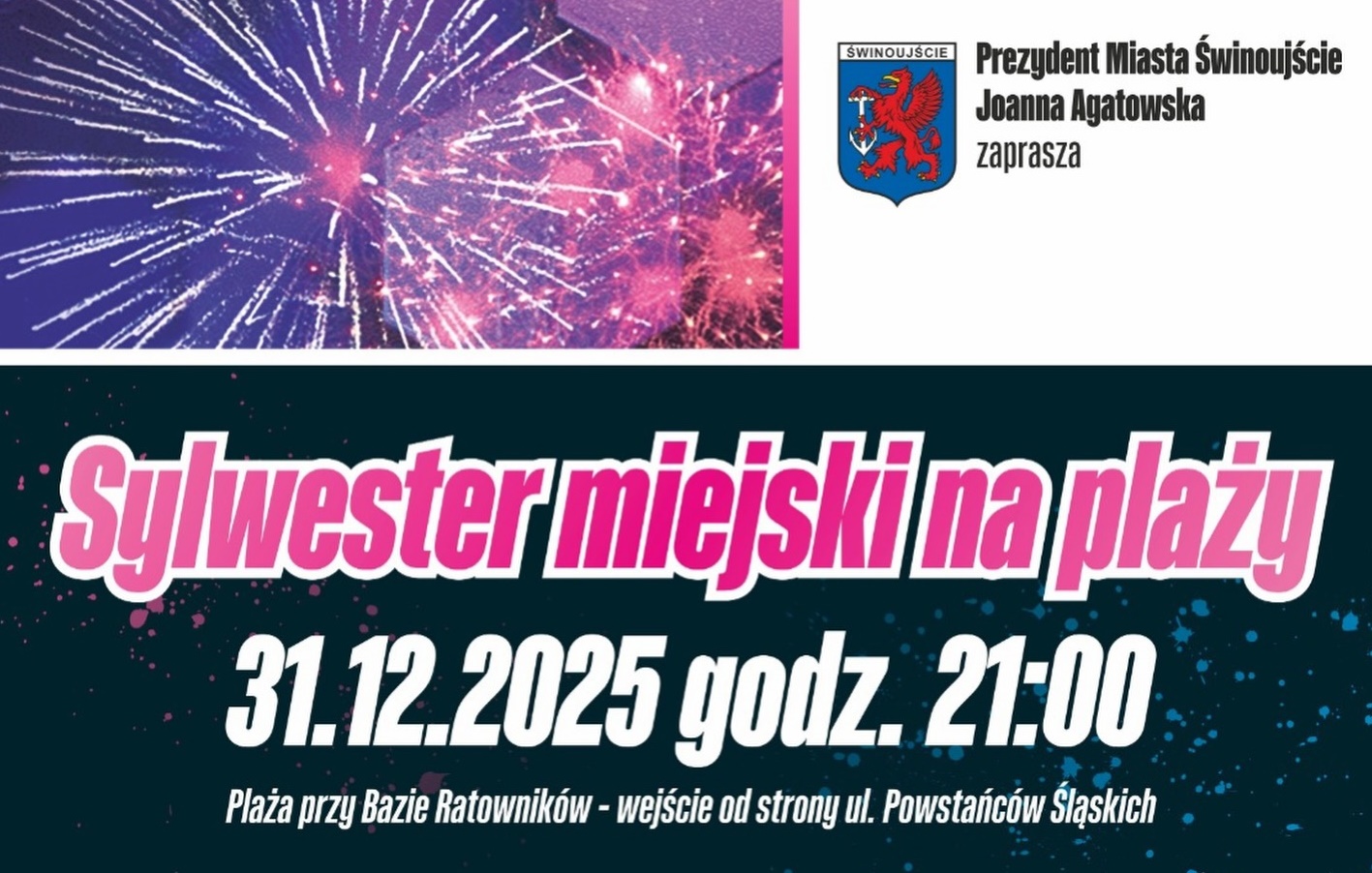 Sylwester miejski na plaży w Świnoujściu z zespołem Daj To Głośniej i DJ Adamusem