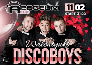 Świętuj Walentynki w klubie Apogeum z wielką gwiazdą muzyki disco polo DiscoBoys - Kamil Kossakowski! 