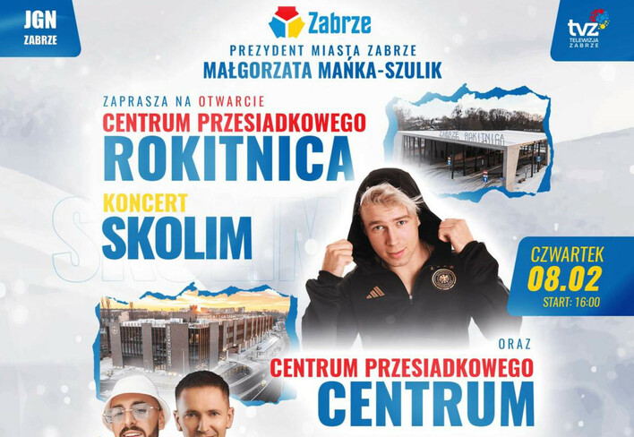 Weekend pełen rytmów: Otwarcie centrów przesiadkowych w Zabrzu z gwiazdami disco polo i muzyki latino! Już 8 i 9 lutego Skolim Verba i Matt Palmer!