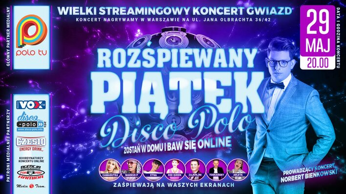 Wielki koncert gwiazd disco polo. Tym razem do obejrzenia na żywo!