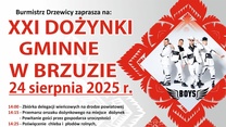 XXI Dożynki Gminne w Brzuzie 2025 z koncertami Boys i Marty Bejmy