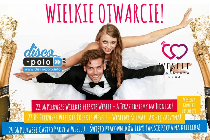 Zapraszamy  do nowej dyskoteki Wesele w Łebie!