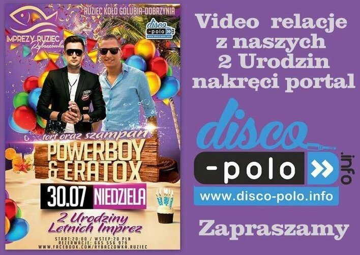 Zapraszamy ny II Urodziny Letnich Imprez - Rybaczówka Ruziec! - już 30 lipca!