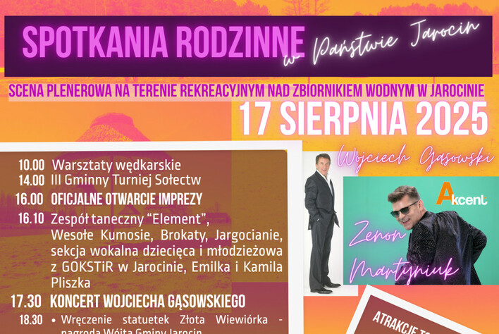 Zenek Martyniuk i Akcent rozkręcą Jarocin 2025 – szykuje się wyjątkowy festyn z rodzinną energią