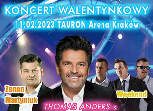 Zenon Martyniuk, Radek Liszewski i Thomas Anders wspólnie na scenie podczas koncertu walentynkowego w Krakowie już dziś 11 lutego