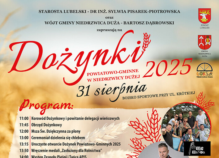 Zespół Jorrgus wystąpi podczas dożynek powiatowo-gminnych 2025 w Niedrzwicy Dużej